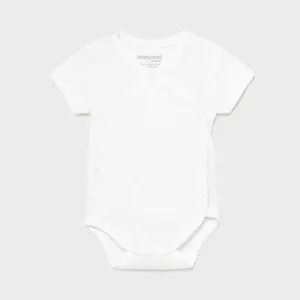 191 Mayoral Girls Kimono Snap Bodysuit, White