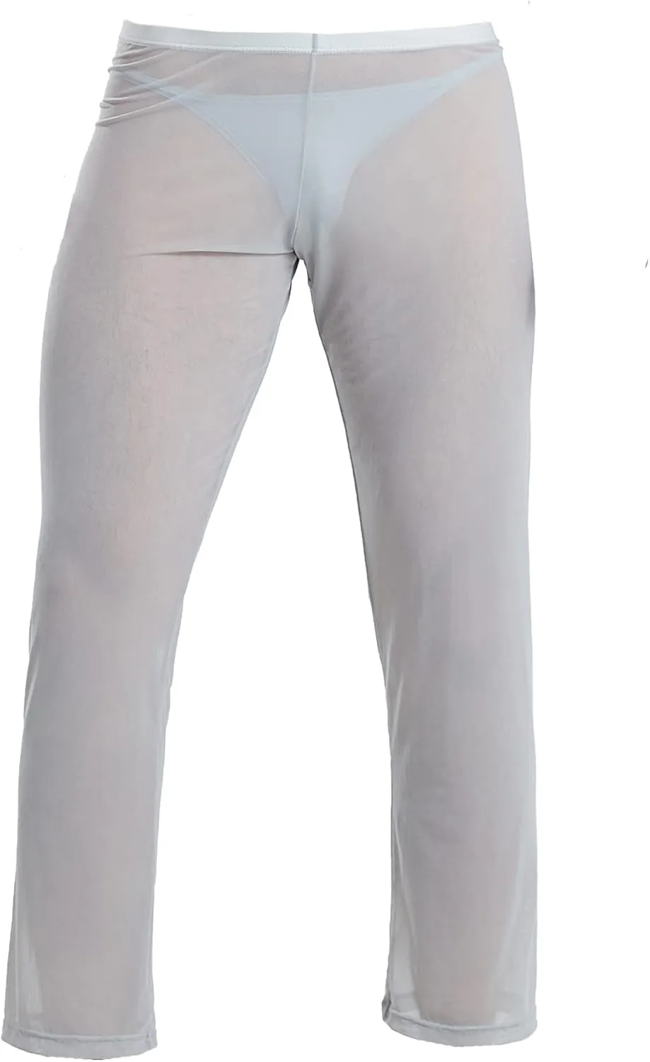 52hertz Men's Mesh See Through Pajama Pants Stretchy Nightwear Sleep Bottoms Lounge Pants
