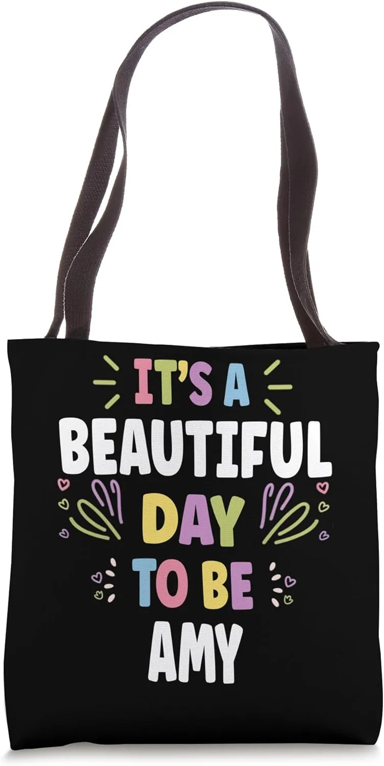 AMY Personalized Name Beautiful Day AMY Tote Bag