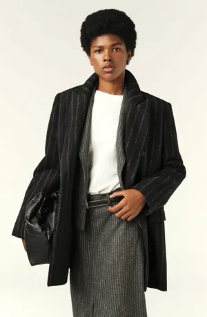 Bash Paris Muse Wool Short Coat - Anthracite