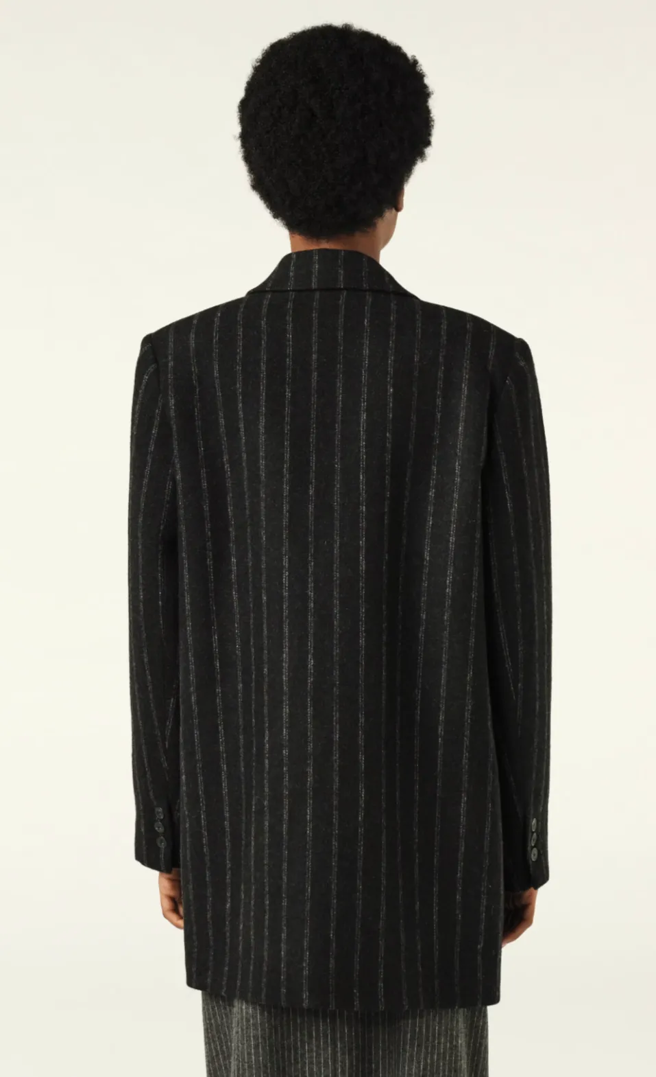 Bash Paris Muse Wool Short Coat - Anthracite