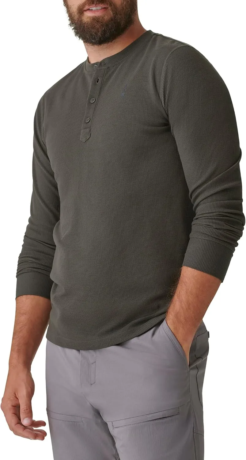 BASS OUTDOOR Men's Henley Long Sleeve Tee