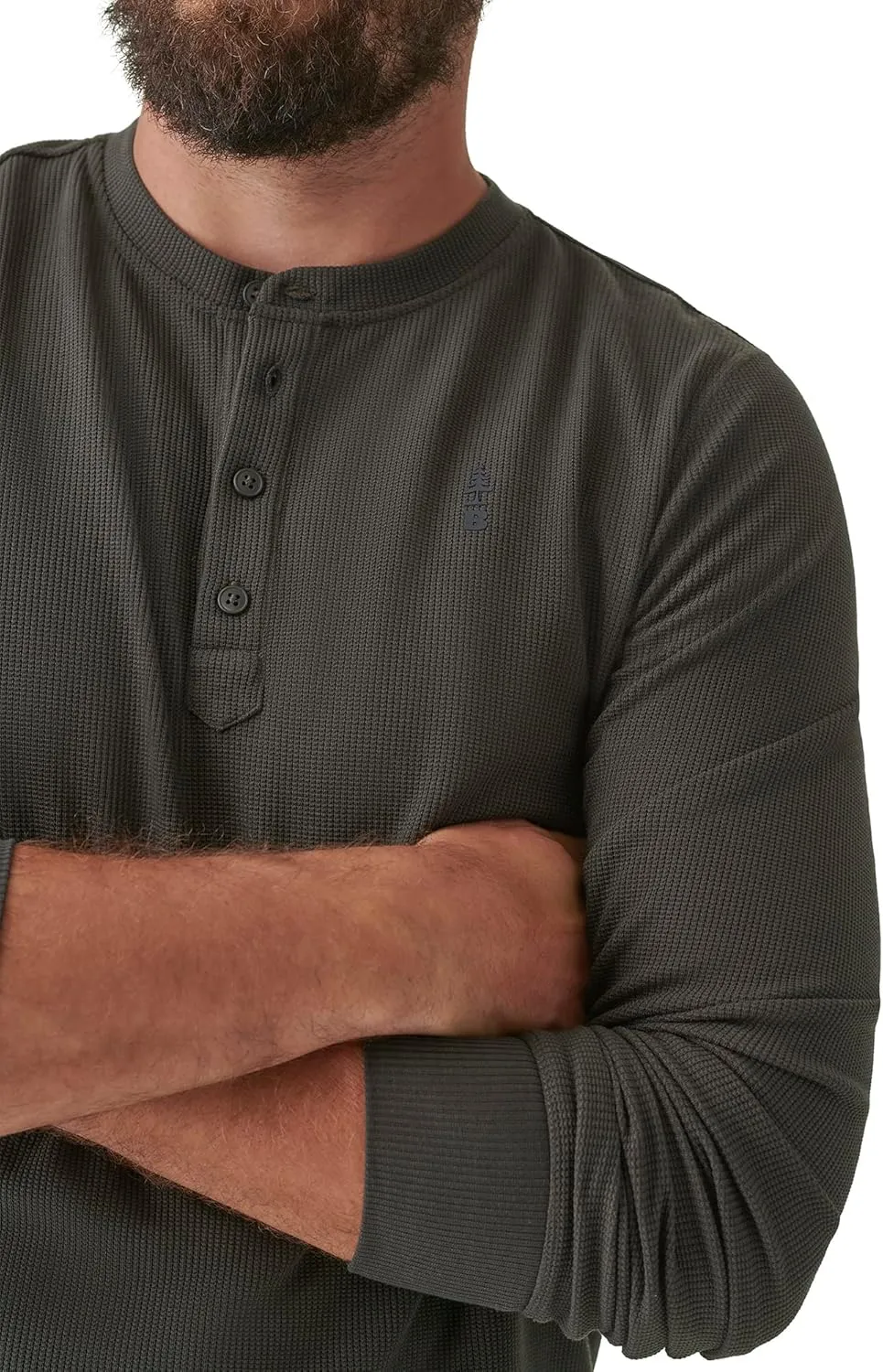 BASS OUTDOOR Men's Henley Long Sleeve Tee