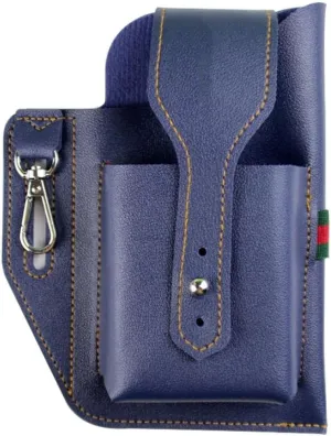 Belt Waist Bag Leather Cell Phone Retro Loop Waist Holder Pouch Case Belt Loop Multitool Sheath with Key Holder
