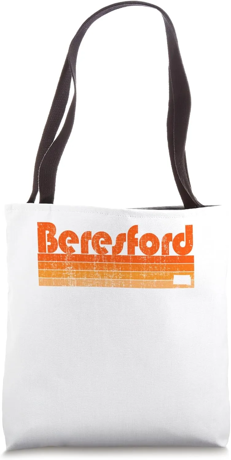 Beresford, SD Retro 80s Style Tote Bag