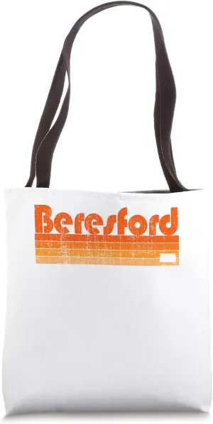 Beresford, SD Retro 80s Style Tote Bag