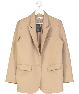 BOA Brown Single Breasted Boyfriend Blazer UK XS