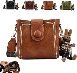 Bootara Bucket Bag, Bootara Women's Vintage Bunny Charm Bucket Bag, With Adjustable Wider Shoulder Strap