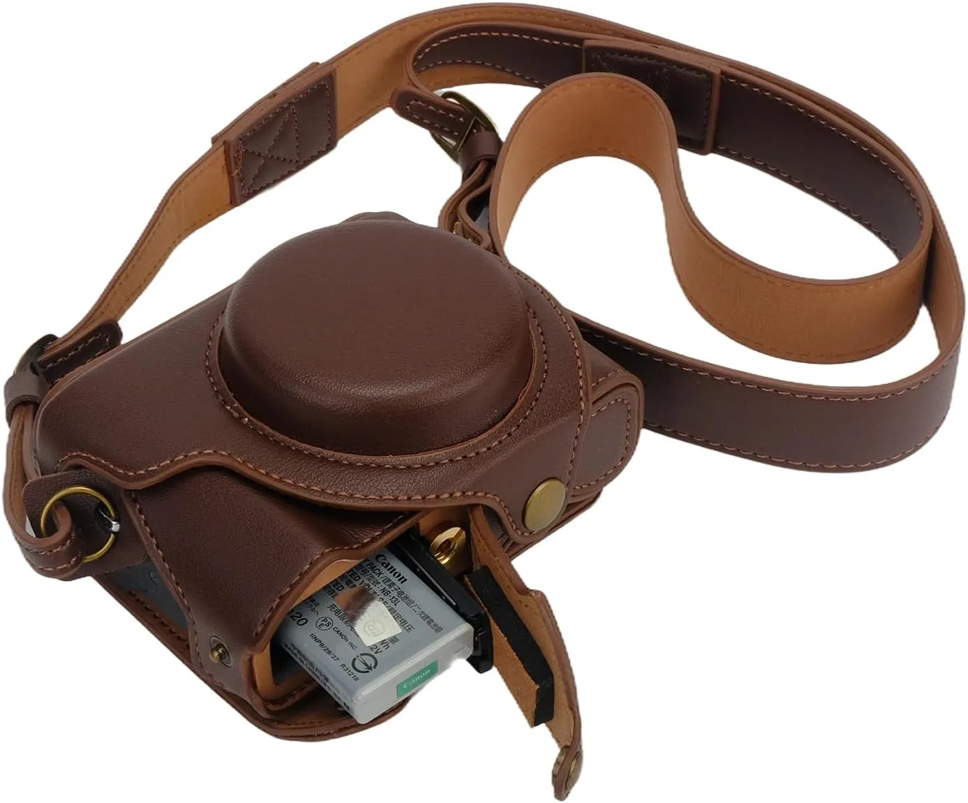 Bowan G7X Mark II, G7X Mark III Camera Case - Vintage PU Leather Camera Case for Sony G7X Mark II, G7X Mark III DSLR Camera Protective Leather Camera Case Bag with Camera Shoulder Strap (coffee)