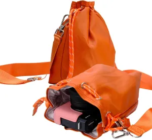 Bowan Small Camera Bag,Camera casing bag,Soft Cute Camera Pouch Handbag compatible with Mirrorless Cameras/Nikon/Canon/Sony/Fuji Camera Case (orange, Small)