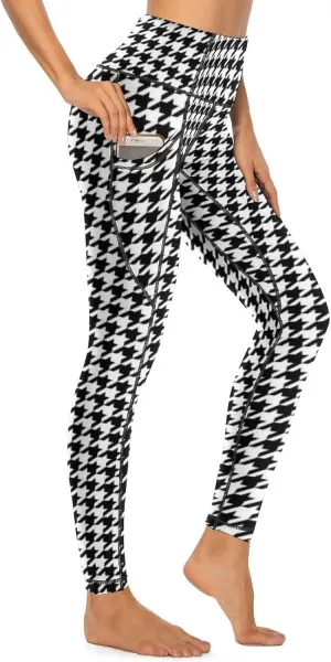 Cerburny High Waisted Exercise Yoga Pants with Pockets Workout Leggings for Women Running Pants