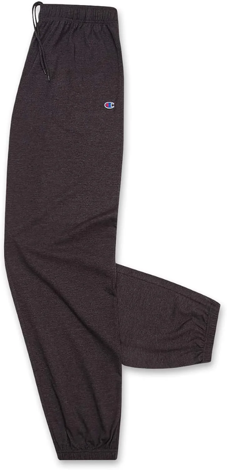 Champion Big and Tall Lightweight Sweatpants for Men - Jersey Cotton Jogger Pants Charcoal Heather