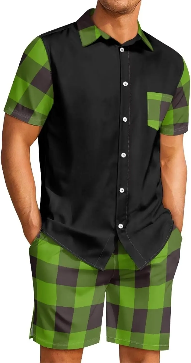Couple Pajamas Matching Sets Womens Pajama Sets With Pockets Button Down Loungewear for Men