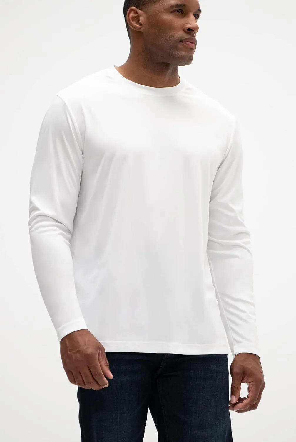 DEVOPS 3 Pack Men's Sun Protection Long Sleeve Rash Guard Fishing Running Garden Cycling Garage Homewear Quick Dry Shirt