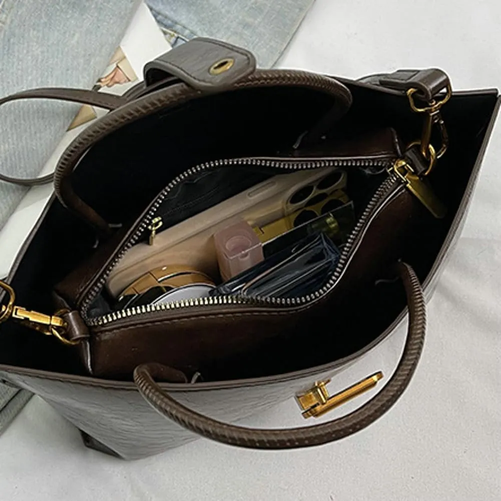 Epsion 2025 Tote Bag for Women Vegan Leather Soft Shoulder Bags Casual Shoulder Handbag Slouchy Purses