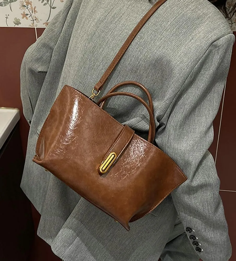 Epsion 2025 Tote Bag for Women Vegan Leather Soft Shoulder Bags Casual Shoulder Handbag Slouchy Purses