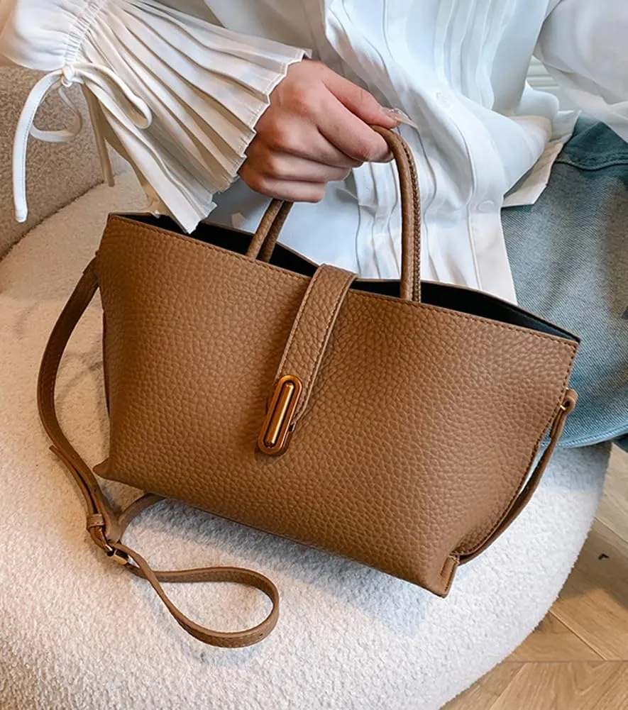 Epsion 2025 Tote Bag for Women Vegan Leather Soft Shoulder Bags Casual Shoulder Handbag Slouchy Purses