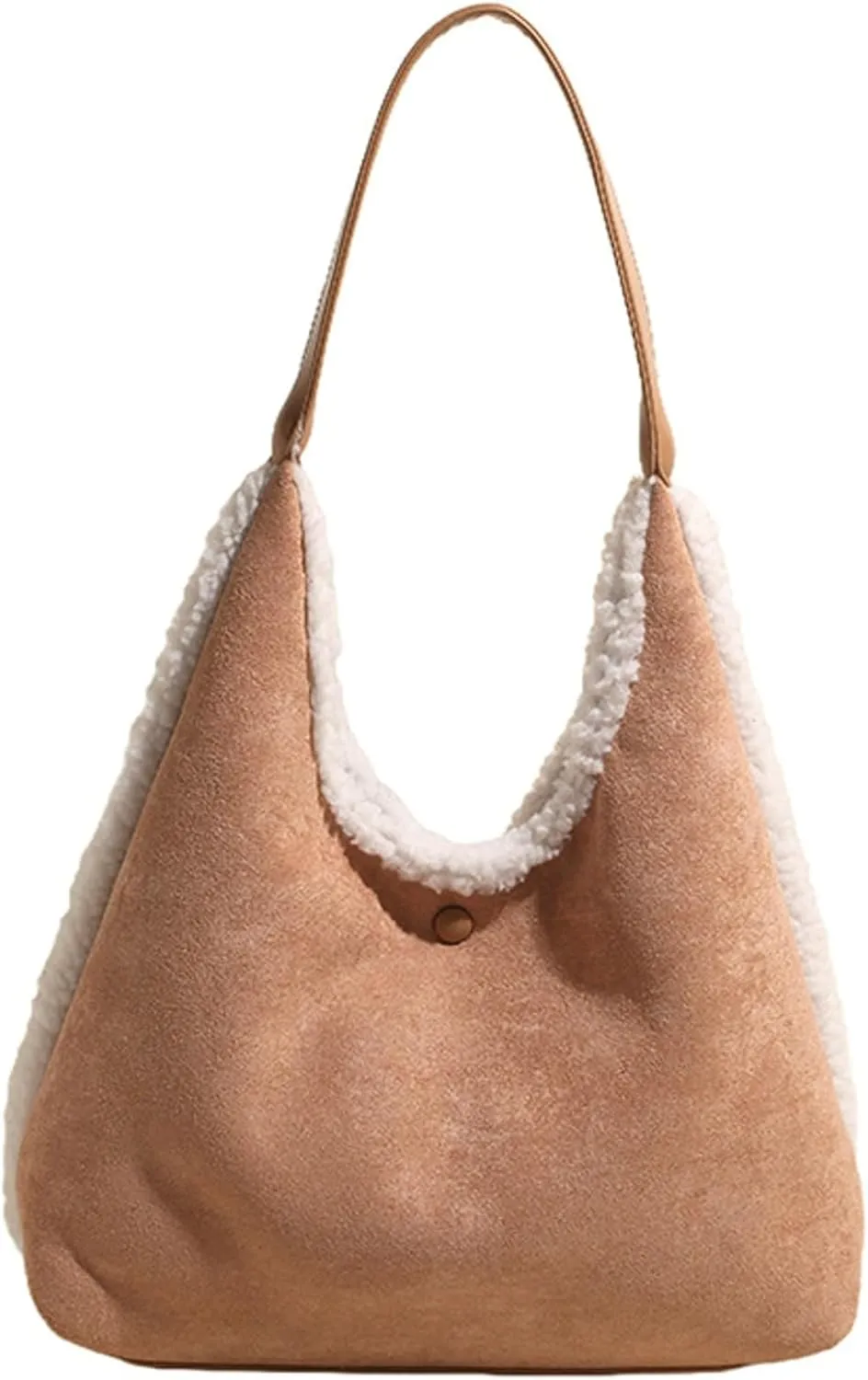 Epsion Suede Bags for Women Brown Handbag Retro Suede Slouchy Bag Shoulder Slouchy Bags 2025