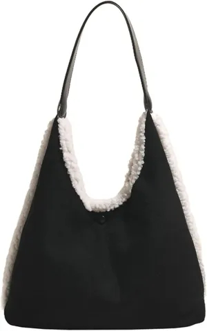 Epsion Suede Bags for Women Brown Handbag Retro Suede Slouchy Bag Shoulder Slouchy Bags 2025