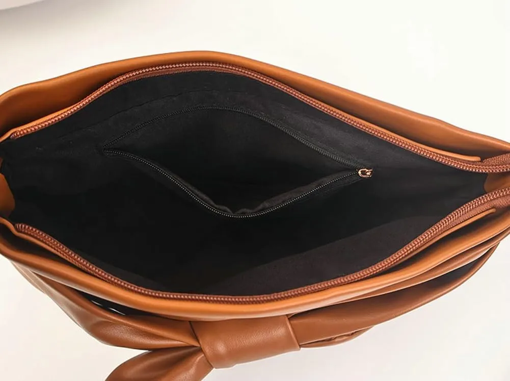 Epsion Women's Underarm Bag Soft Clutch Bag Shoulder Bag Glossy Handbag Vegan Leather Purse Work Travel Dating