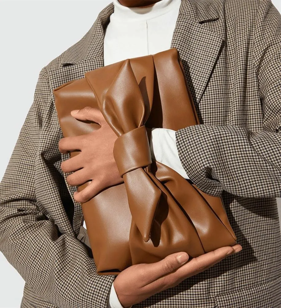 Epsion Women's Underarm Bag Soft Clutch Bag Shoulder Bag Glossy Handbag Vegan Leather Purse Work Travel Dating