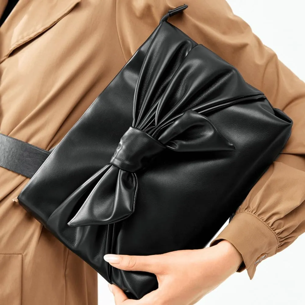 Epsion Women's Underarm Bag Soft Clutch Bag Shoulder Bag Glossy Handbag Vegan Leather Purse Work Travel Dating