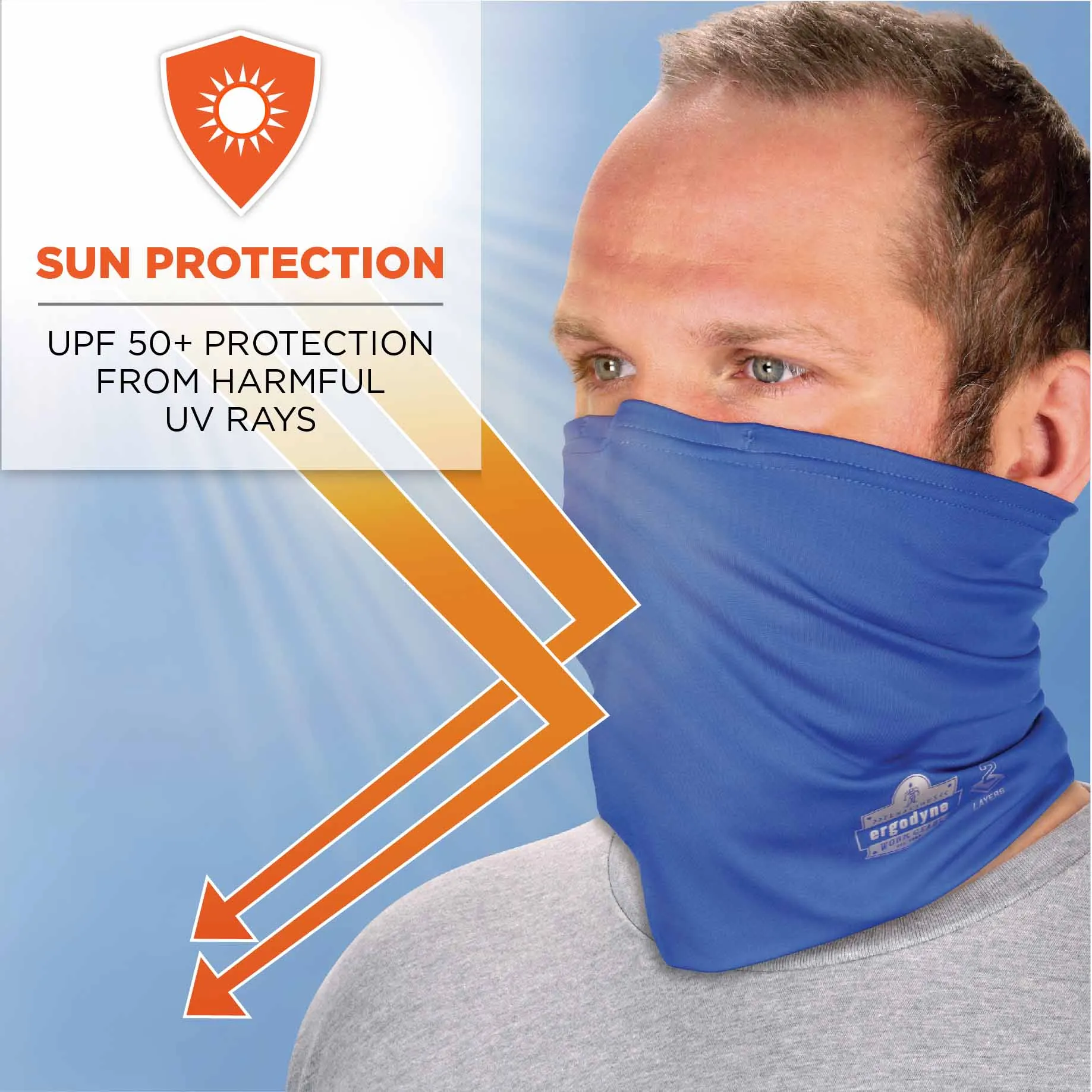 Ergodyne 42153 6489 2XL/3XL Blue 2-Layer Cooling Multi-Band - Performance Knit