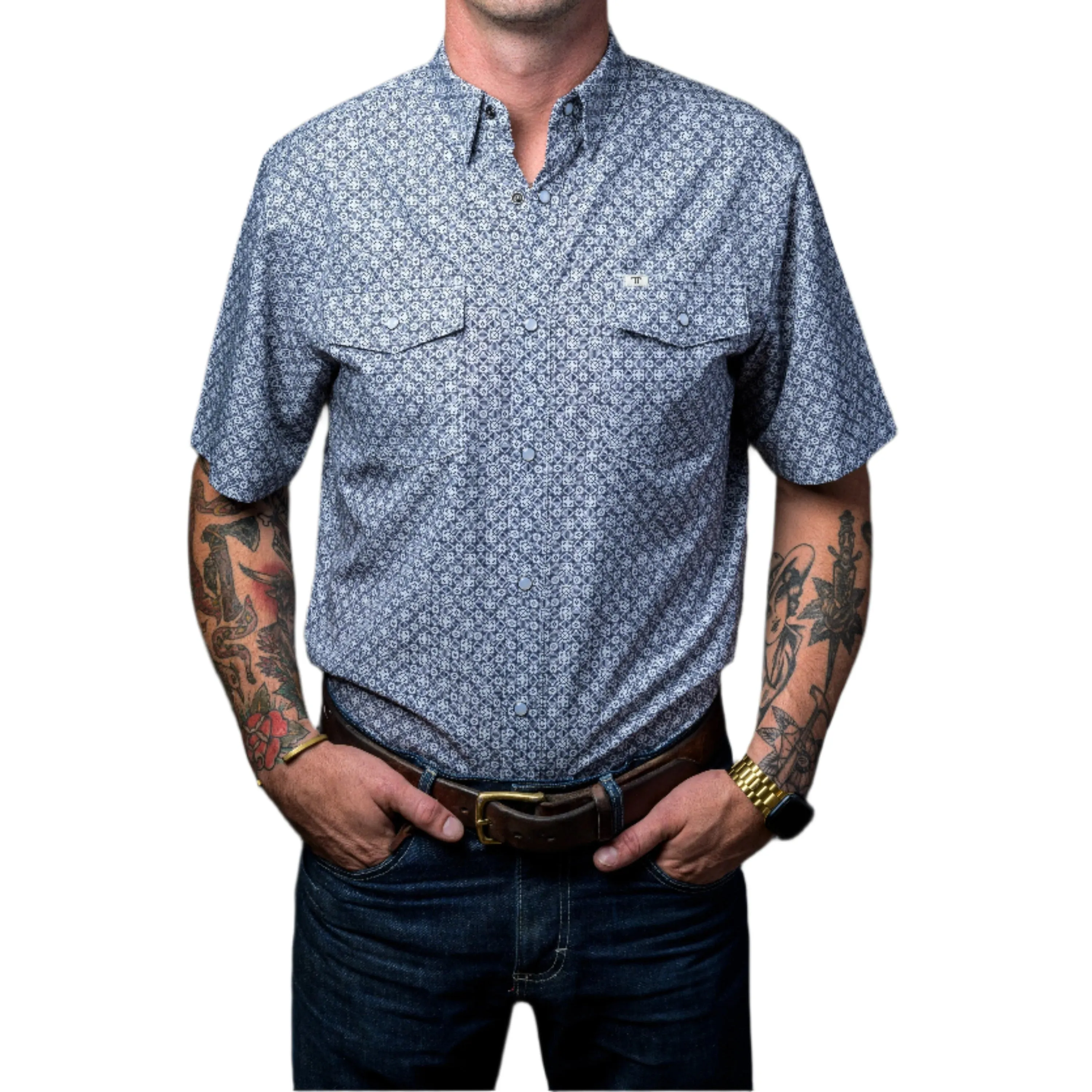 Ferrell Short Sleeve Pearl Snap Men's Shirt