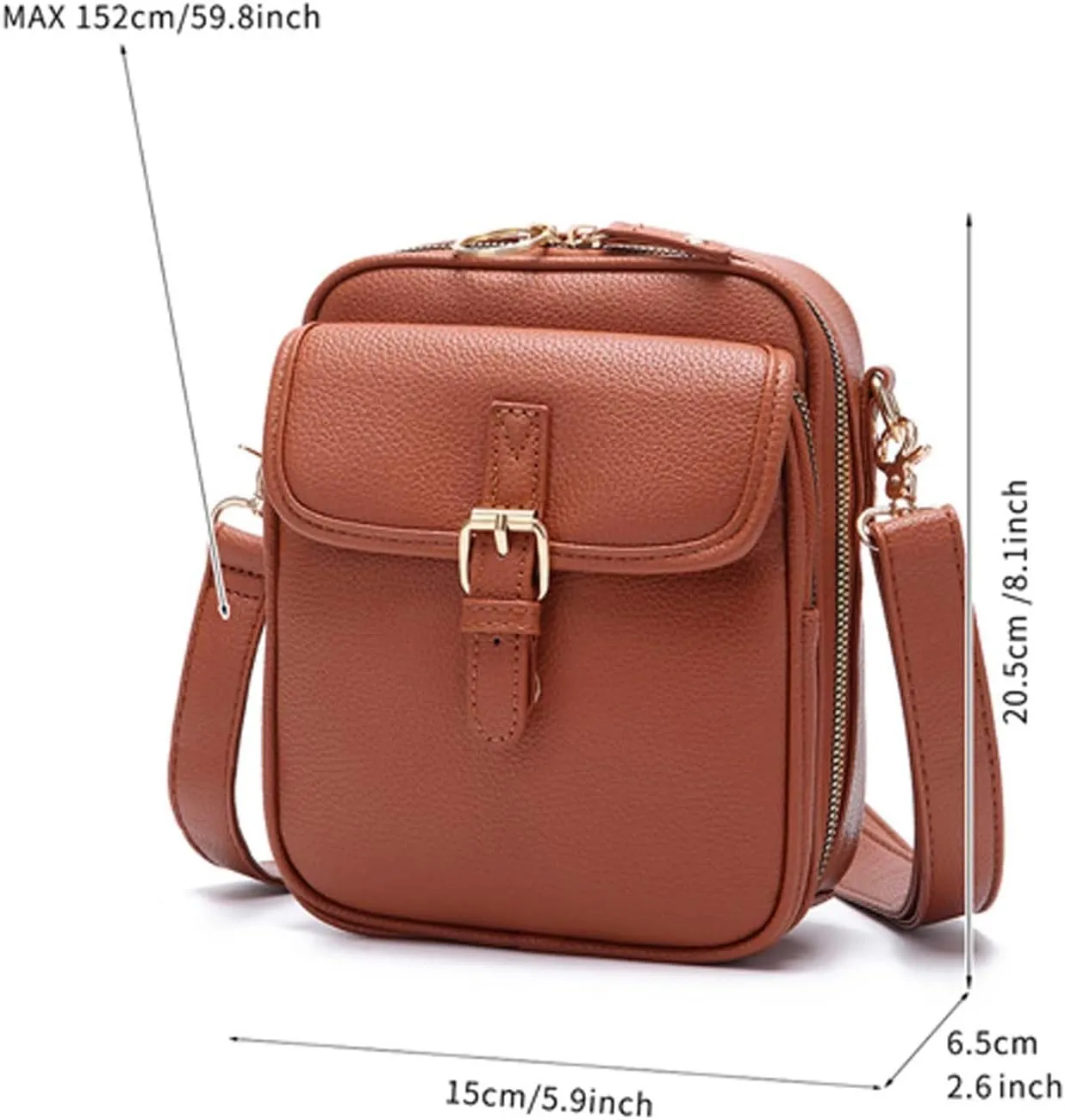 Forcipower Crossbody Bag, 2025 New Forcipower Crossbody Leather Bag for Women, Anti-Theft Retro Design