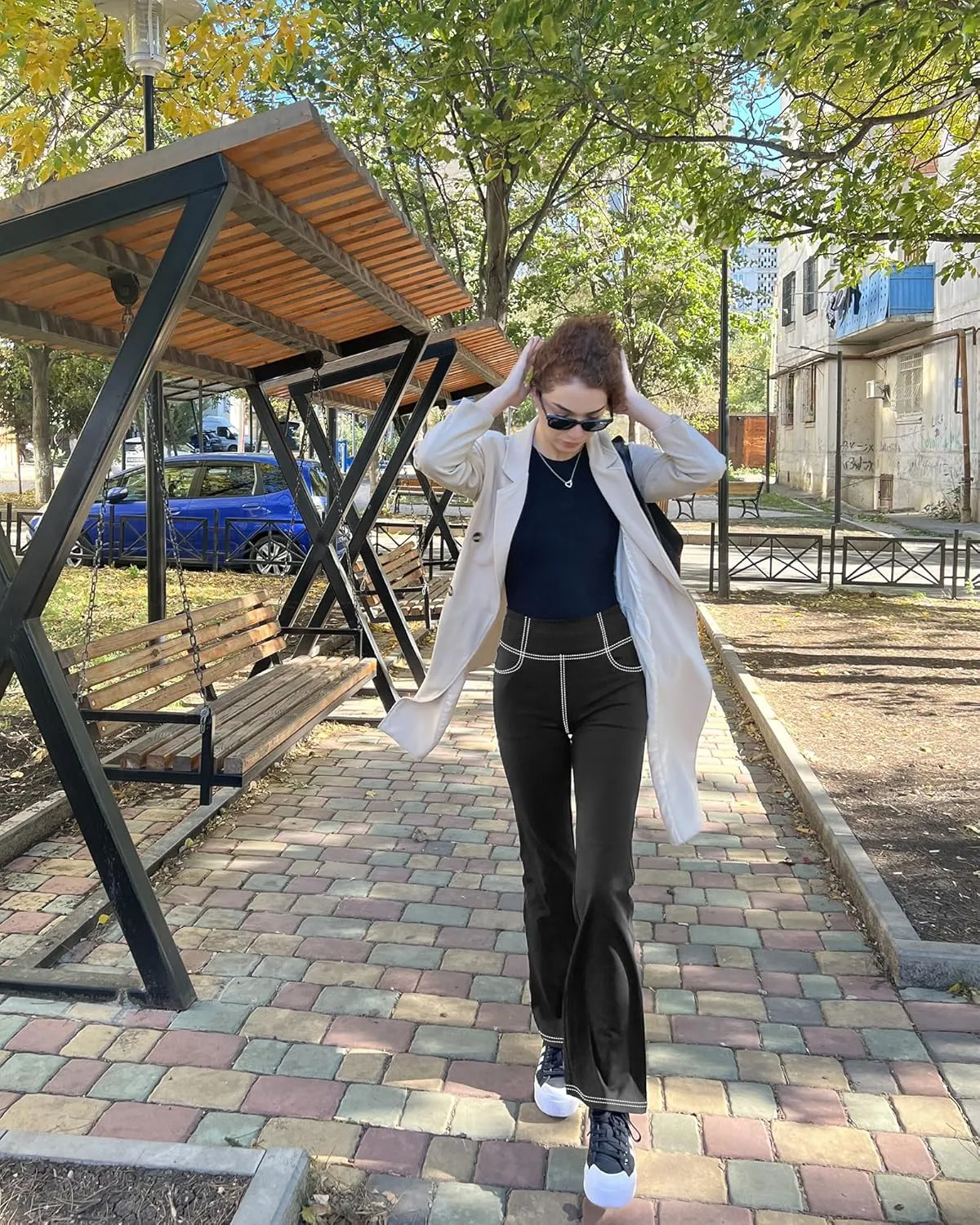 G4Free Bootcut Yoga Pants with 4 Pockets Flare Leggings for Women High Waisted Casual Dress Pants