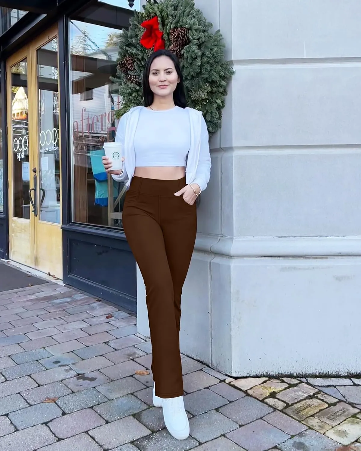 G4Free Bootcut Yoga Pants with 4 Pockets Flare Leggings for Women High Waisted Casual Dress Pants