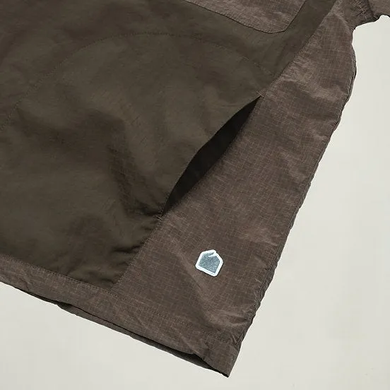 GOODTIMES WEAR: Half Snap Pullover Jacket (Umber)