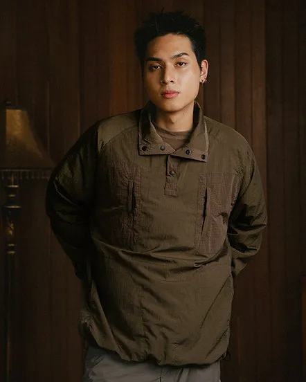 GOODTIMES WEAR: Half Snap Pullover Jacket (Umber)