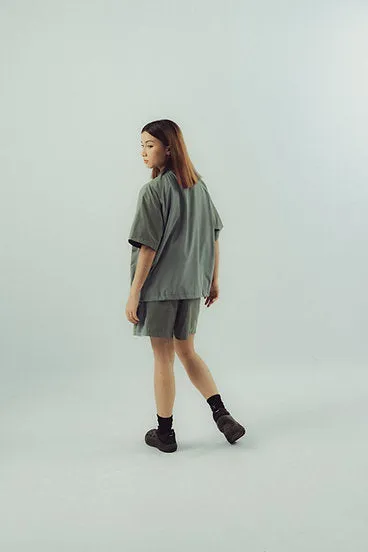 GOODTIMES WEAR Half Snap Pullover Shirt (Moss Green)
