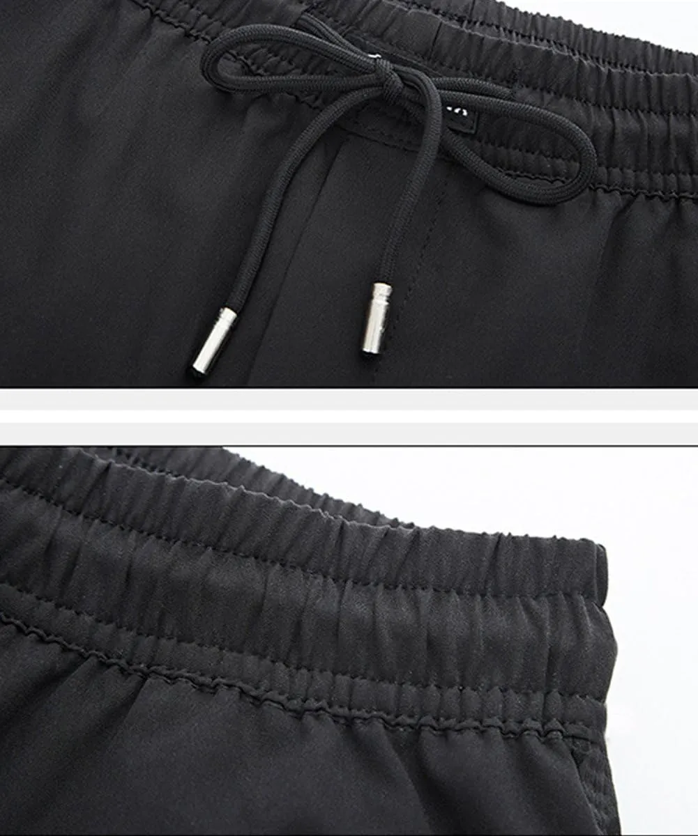 Gopune Men's Lightweight Hiking Running Sweatpants Quick Dry Outdoor Athletic Casual Pants with Zipper Pockets