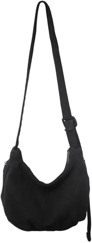 GRPKSSIB Unisex Canvas Crossbody Bag Hobo Casual Shoulder Bag Messenger Shopping Bag