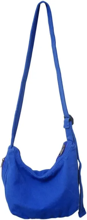 GRPKSSIB Unisex Canvas Crossbody Bag Hobo Casual Shoulder Bag Messenger Shopping Bag