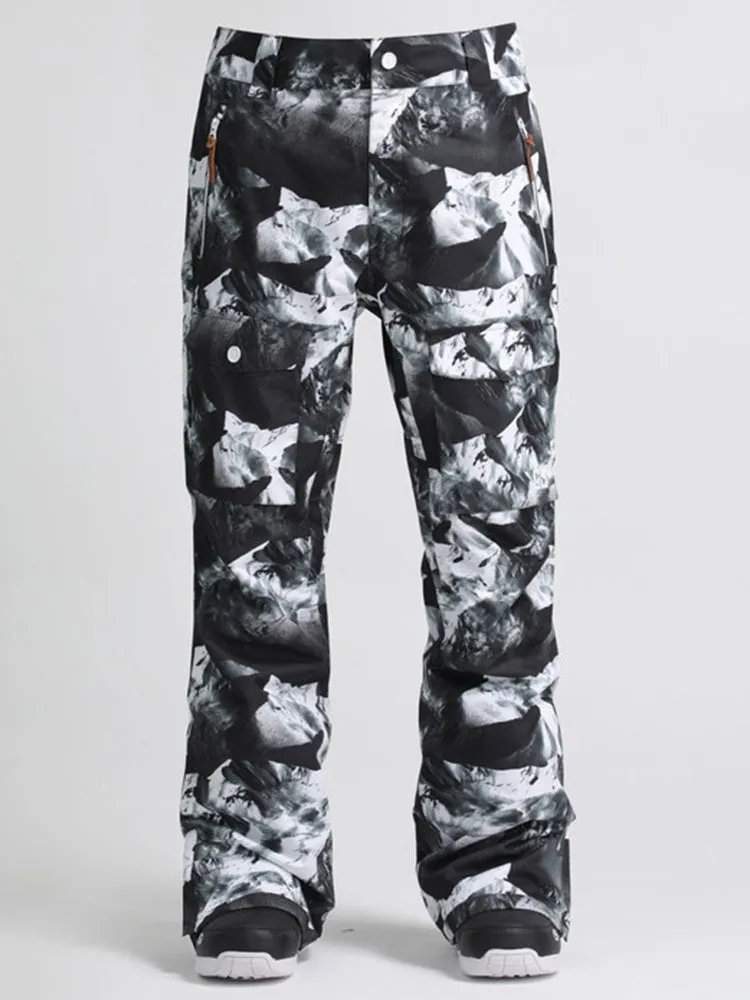 Gsou Snow Men's Diamond Camo Waterproof And Windproof Camouflage Snowboard Pants