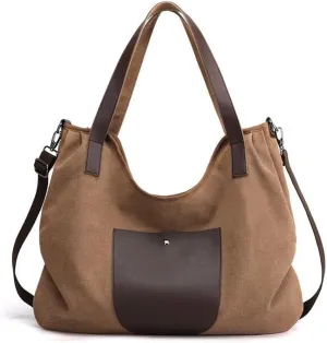 Hobo Shoulder Purse Roomy Crossbody Canvas Messenger Satchel Tote Purse Tote Handbag for Women