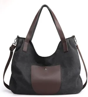 Hobo Shoulder Purse Roomy Crossbody Canvas Messenger Satchel Tote Purse Tote Handbag for Women