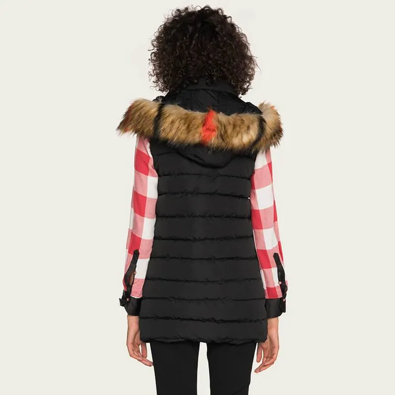 Hooded Midi Padded Gilet