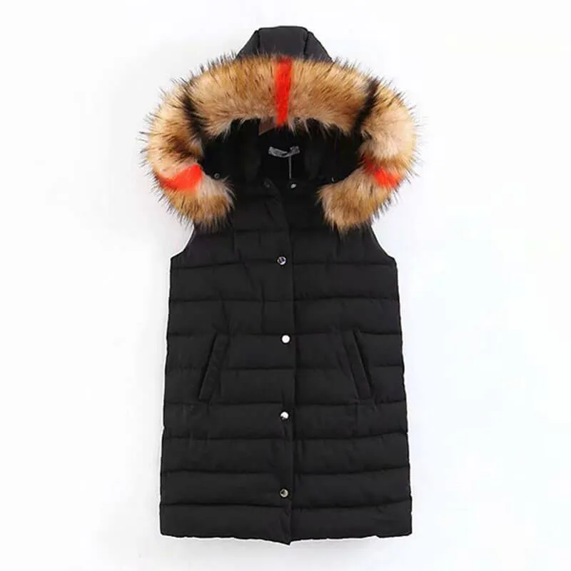 Hooded Midi Padded Gilet