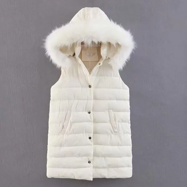Hooded Midi Padded Gilet