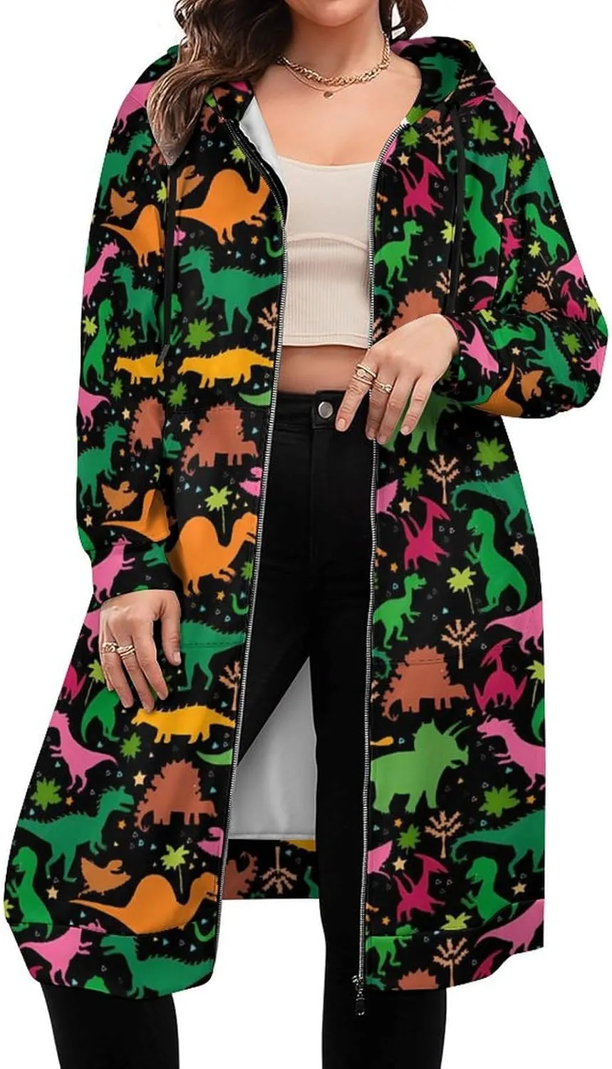 Hoodies for Women Oversized Full Zip Hooded Sweatshirt Casual Long Sleeve Fall Jacket Coat 2024