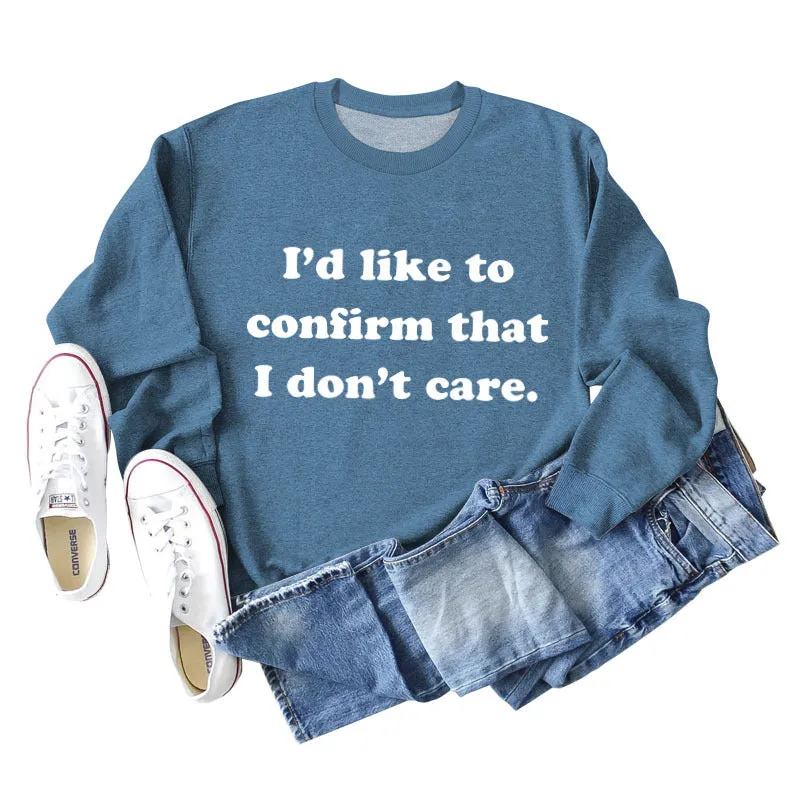 I Would Like To Confirm The Loose Letter Women's Long-sleeved Sweatshirt