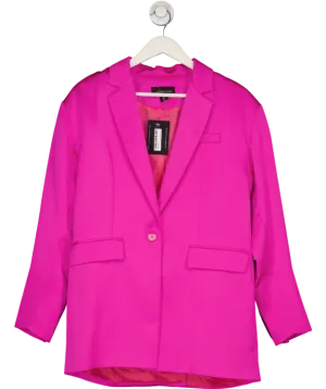Karen Millen Pink Satin Single Breasted Blazer UK 6