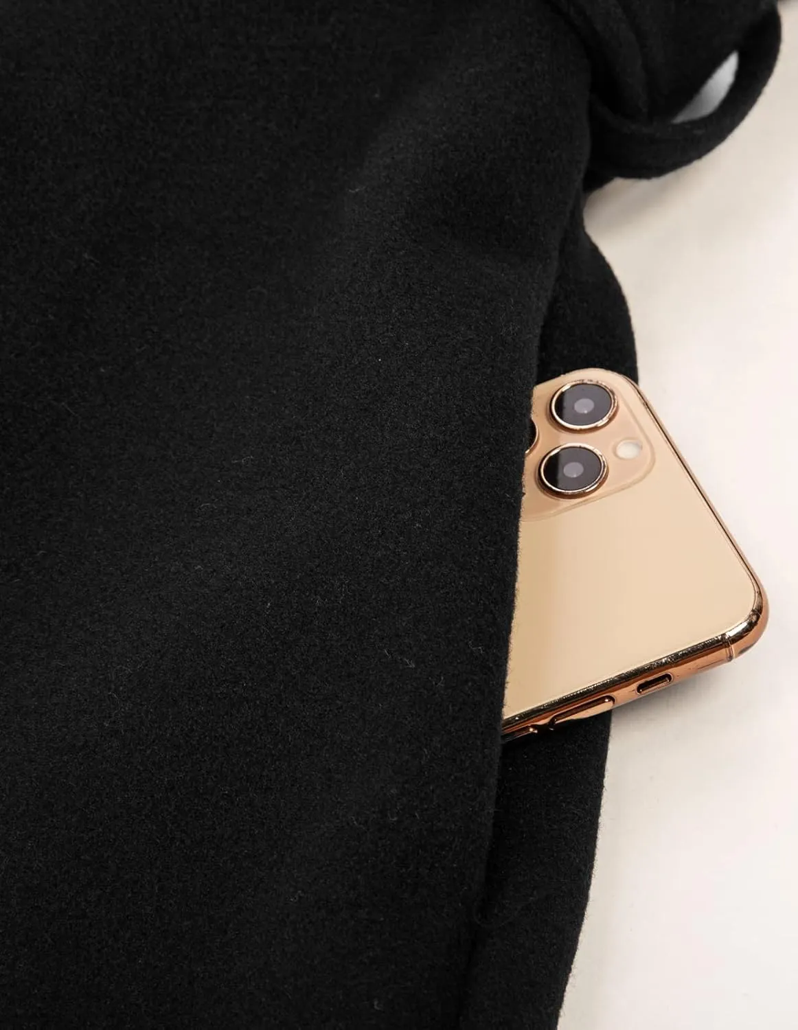 Kate Kasin Trench Coats for Women 2023 Classic Double Breasted Peacoat Button Closures Belted Winter Coat with Slit Pockets