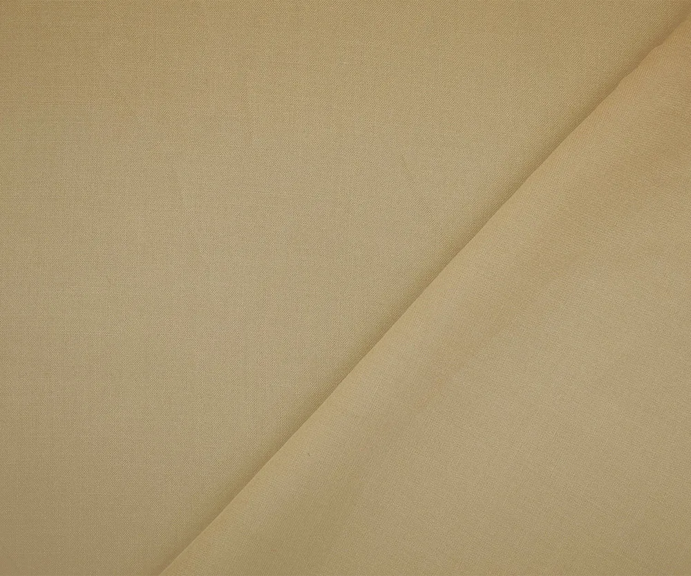 Khaki Beige Solid Challis Woven Fabric