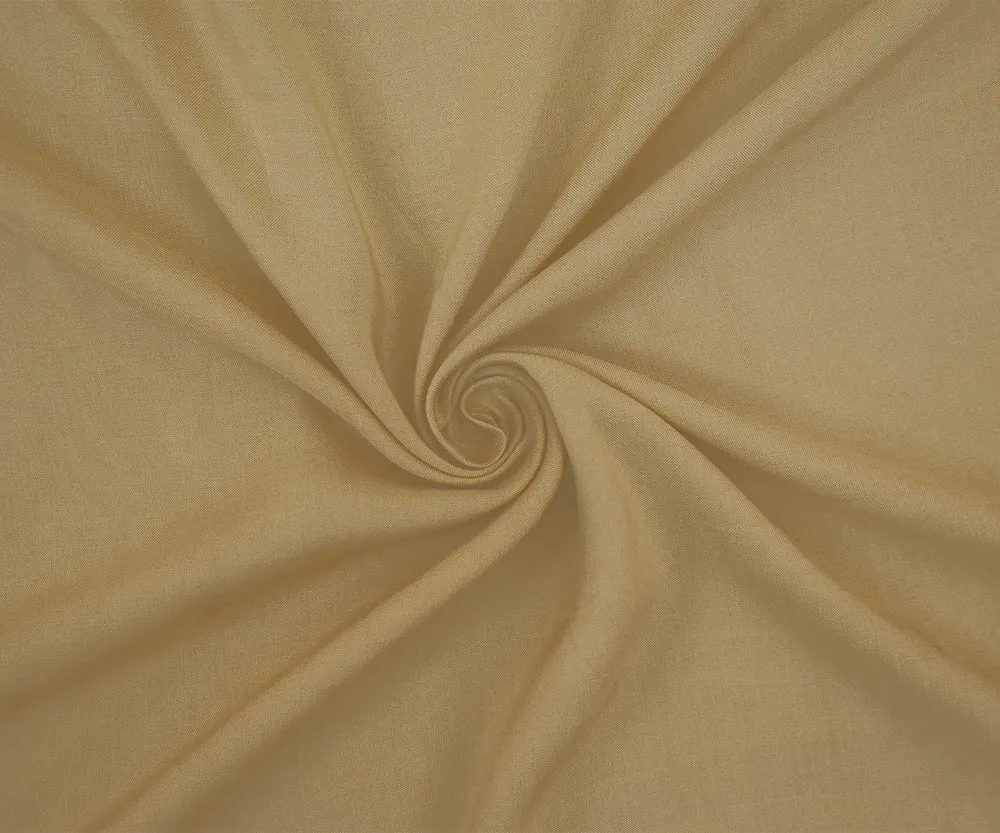 Khaki Beige Solid Challis Woven Fabric