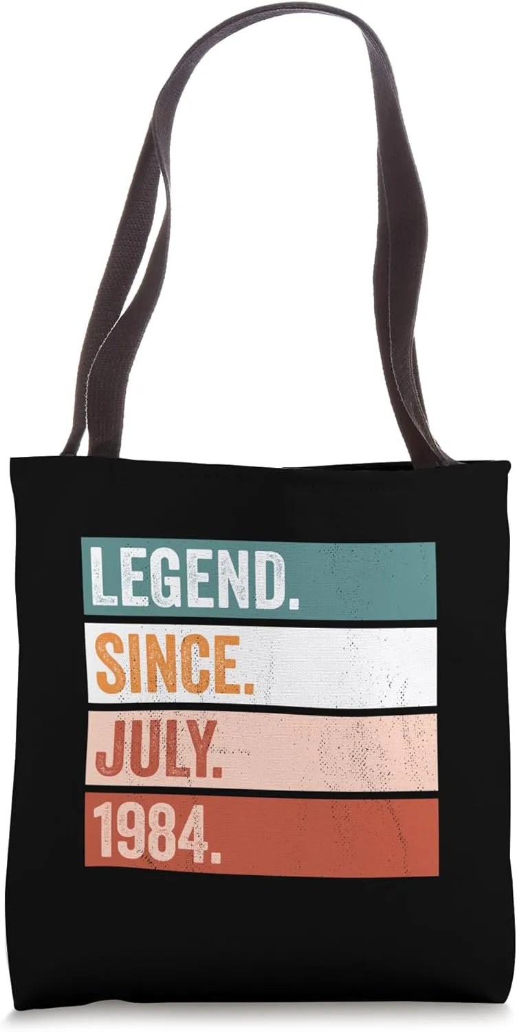 Legend Since July 1984 Happy Birthday Celebration Tote Bag